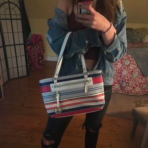 Liz Claiborne striped handbag